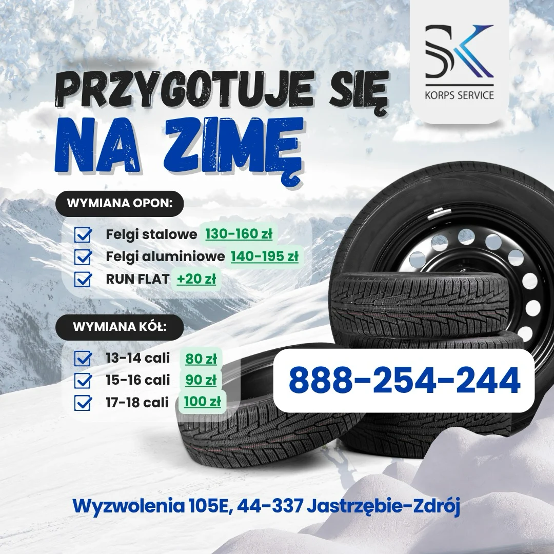 Profesjonalna wymiana opon w warsztacie Korps Service